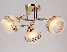 Люстра потолочная трехрожковая  Мелодия Света Е27 220В Золото картинка 